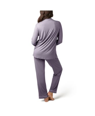Maternity Clea Classic Long Sleeve Nursing Pajama