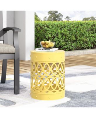 Streamdale Modern Geometric Iron Cut Side Table Chic, Durable, Assembly-Free