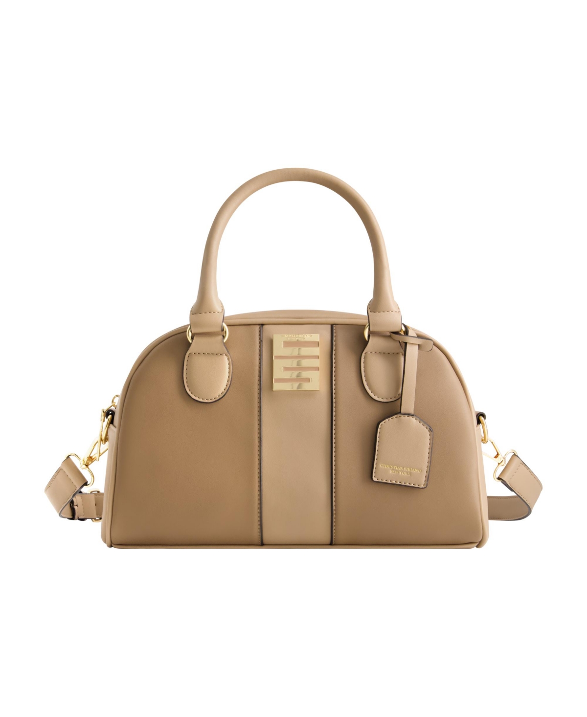 Milano Bowling Satchel - Beige/khaki