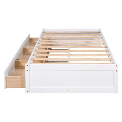 Streamdale Twin Size Platform Storage Bed With 3 Drawers