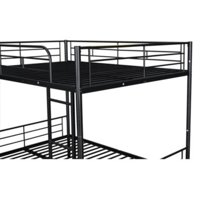  Full Over Full Metal Bunk Bed With Trundle
