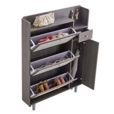 Streamdale Elegant Vine Shaped Shoe Cabinet Retro Charm for Your Porch