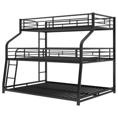 Streamdale Triple Bunk Bed with Ladder and Guardrails