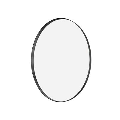 Oval Wall Mounted Mirror 26"x38" in Black
