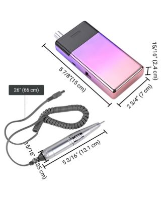 Portable Rechargeable Electric Nail Drill Machine Kit for Acrylic Nail