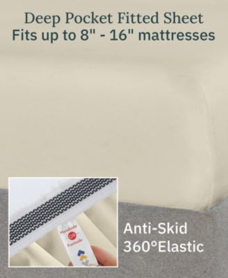 Luxury 1000 Thread Count Bed Sheets Set - 100% Cotton Sateen - Soft, Thick & Deep Pocket - Queen