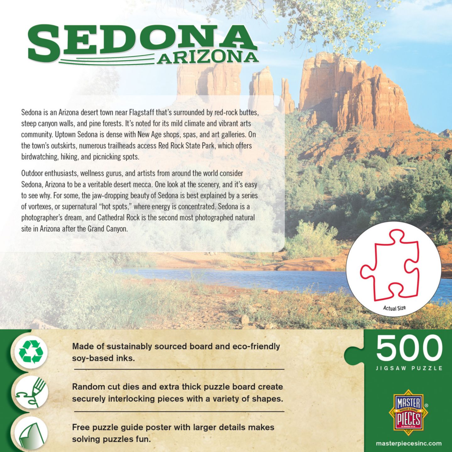Пазл MasterPieces Puzzles Sedona, Arizona, 500 деталей, от 11 лет, цвет: Разноцветный — фото 3