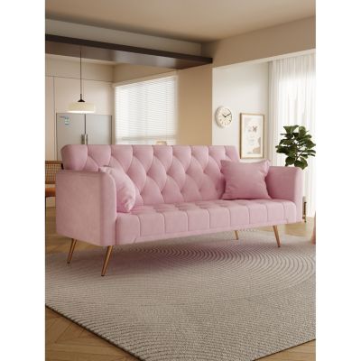 71" Convertible Double Folding Living Room Sofa Bed