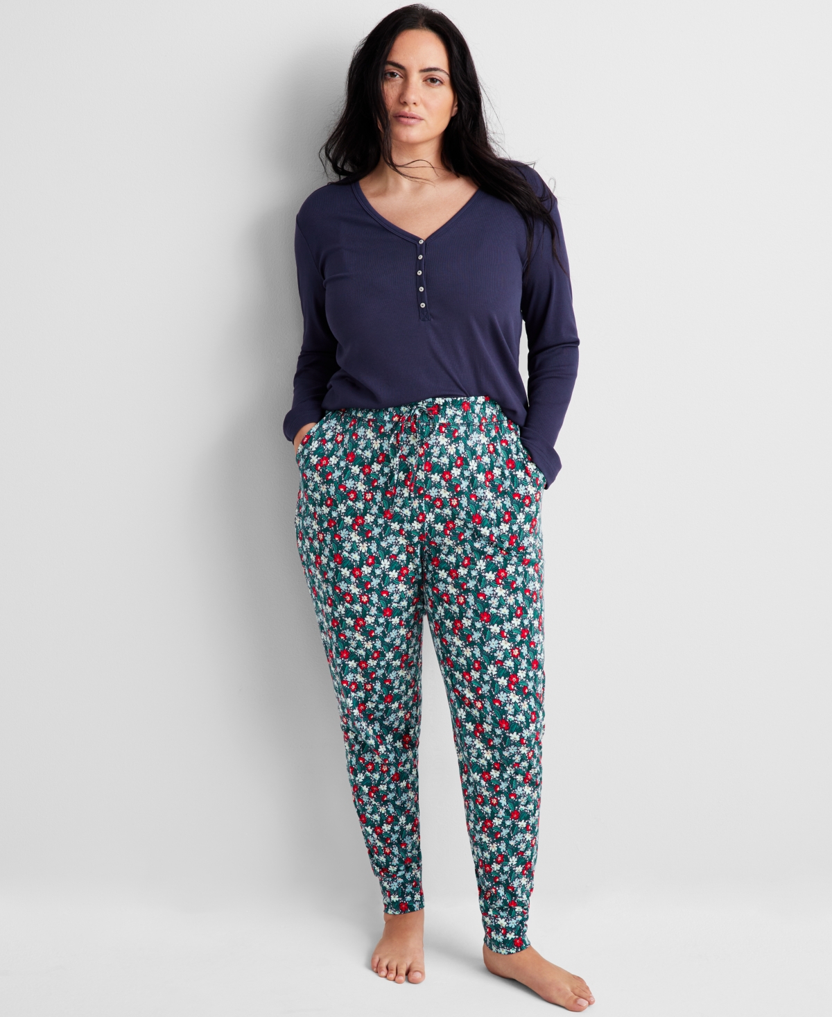 STATE OF DAY PRINTED JOGGER PAJAMA PANTS XS-3X, CREATED FOR MACY'S 
