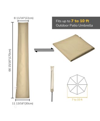 Outdoor Patio Umbrella Protective Cover Bag Polyester UV Resistance 7 to 10 Ft