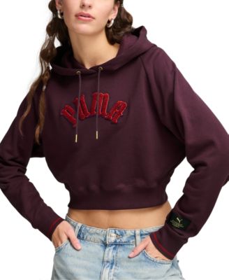 Puma - Women's Classic Play Loud Cropped Cotton Hoodie