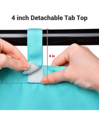 54"x96" Outdoor Privacy Curtain Tab Top Drape UV30+ Pergola Porch Garden 4 Pack