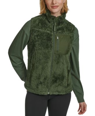 Macy's women's fleece vests best sale