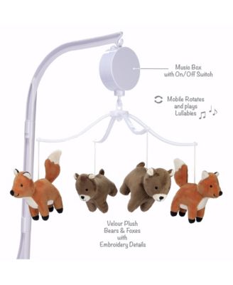 Sleepytime Bear & Fox Musical Baby Crib Mobile Soother Toy
