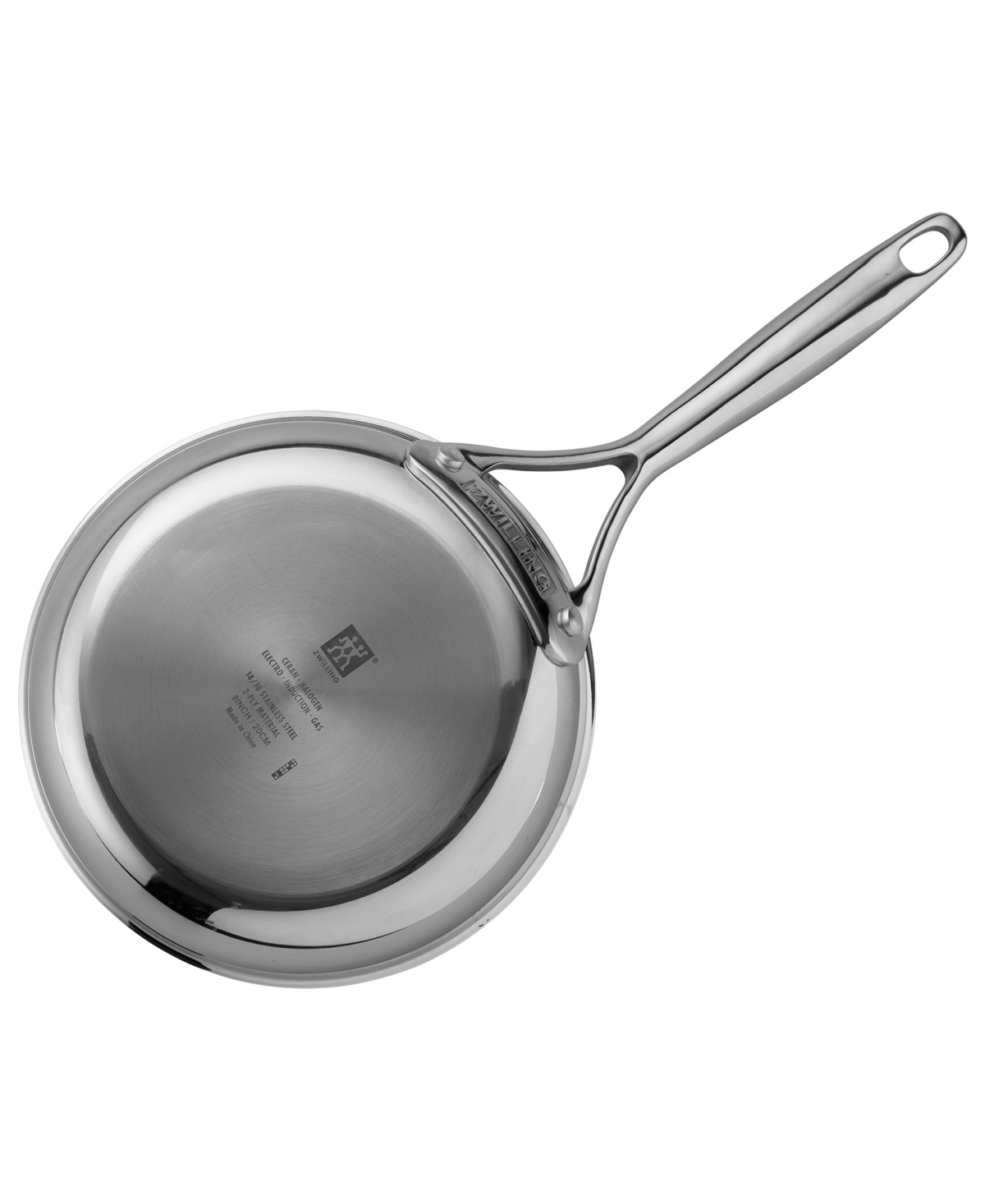 Zwilling Energy Plus 8-inch Stainless Steel Ceramic Nonstick Fry Pan In Stainless Steel,grey