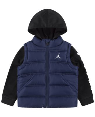 Jordan Little Boys Layered Look Hooded Jacket G0wcement Size 2T