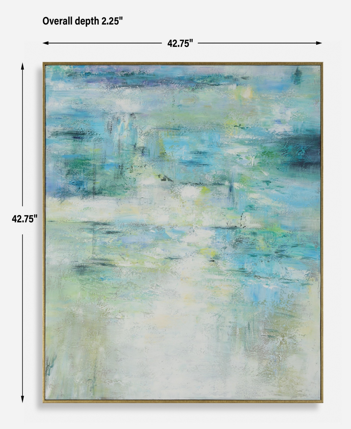 Uttermost Blissful Hand Painted Canvas In Blue