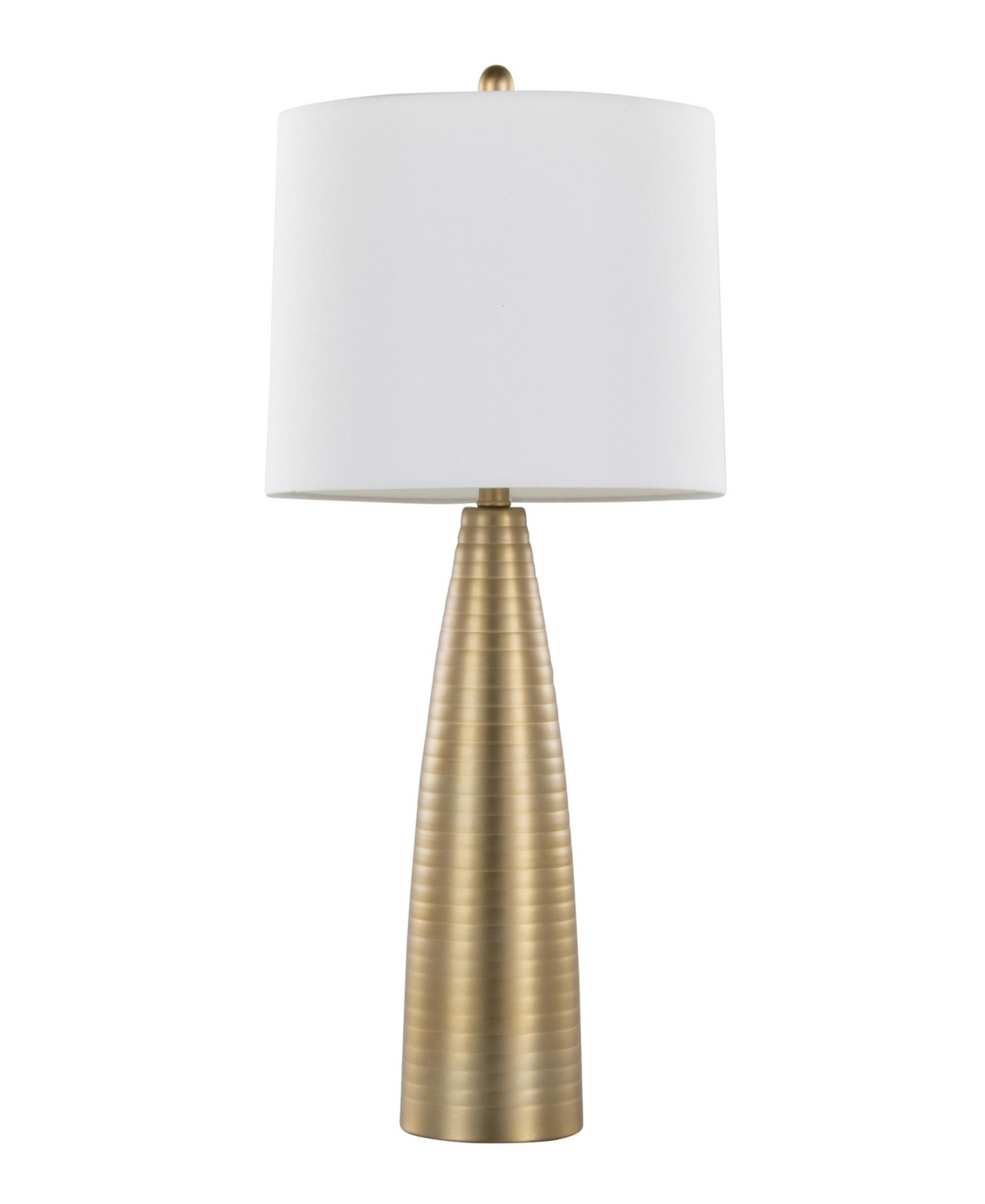 Lumisource Maya 27" Contemporary Metal In Gold Metal,white Linen