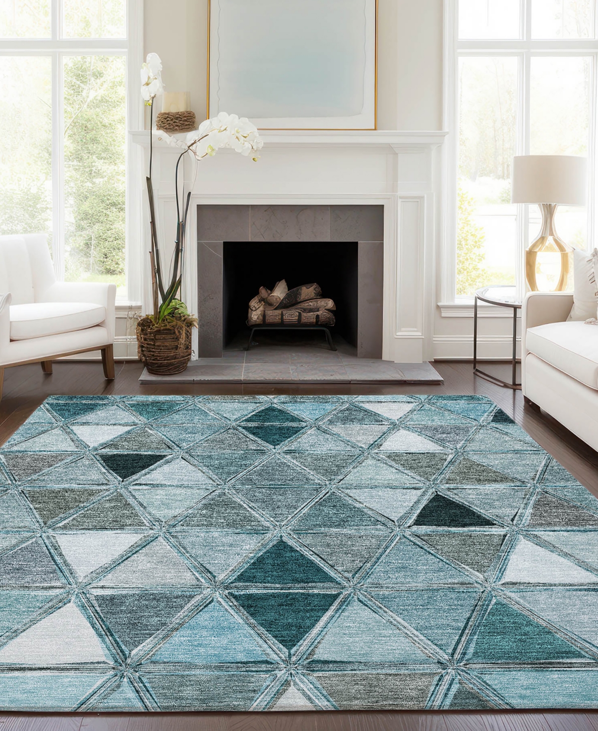 Addison Chantille Acn722 9'x12' Area Rug In Teal