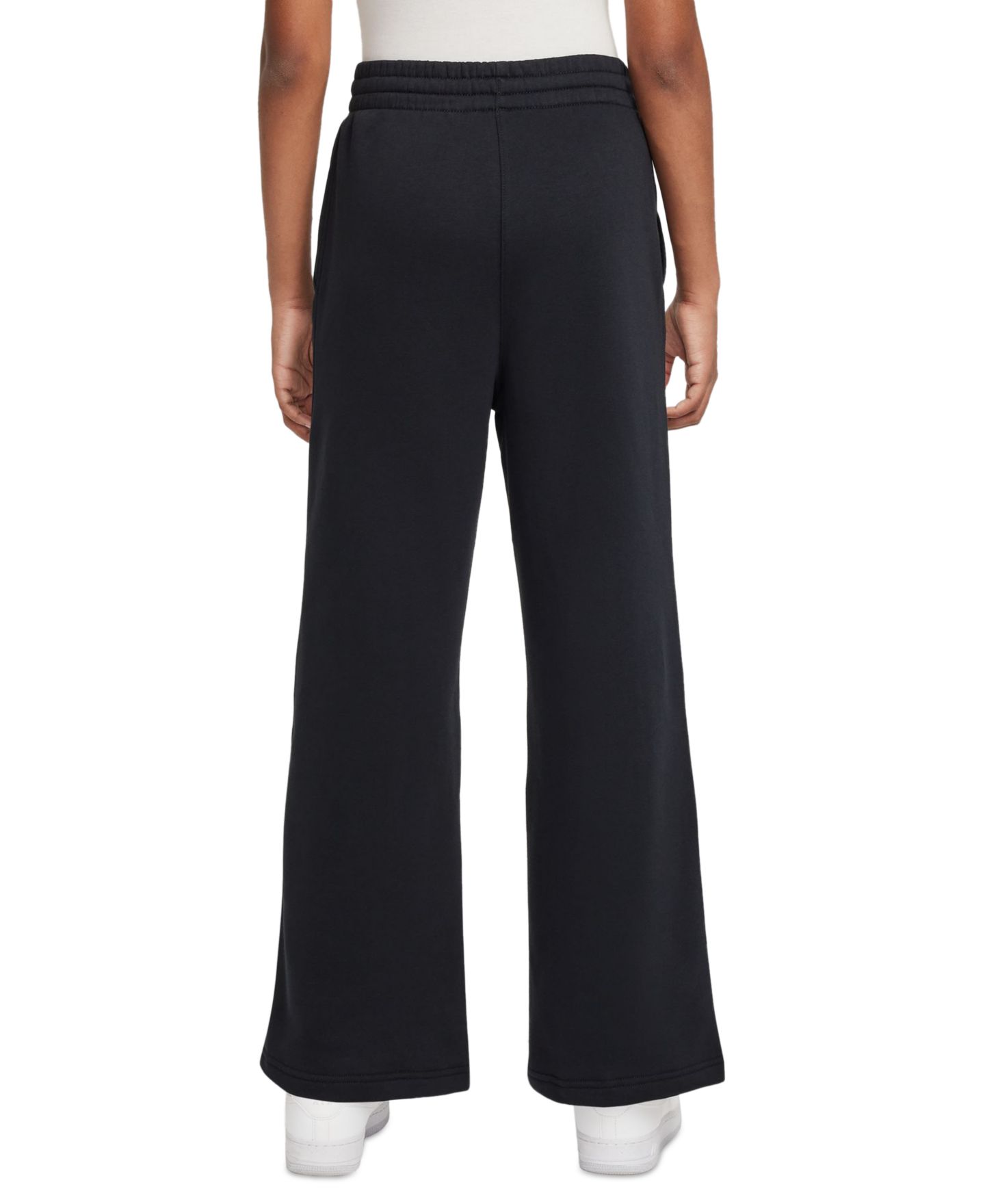Брюки Nike Sportswear Club Fleece Wide-Leg Sweatpants для девочек, цвет: Чёрный — фото 3
