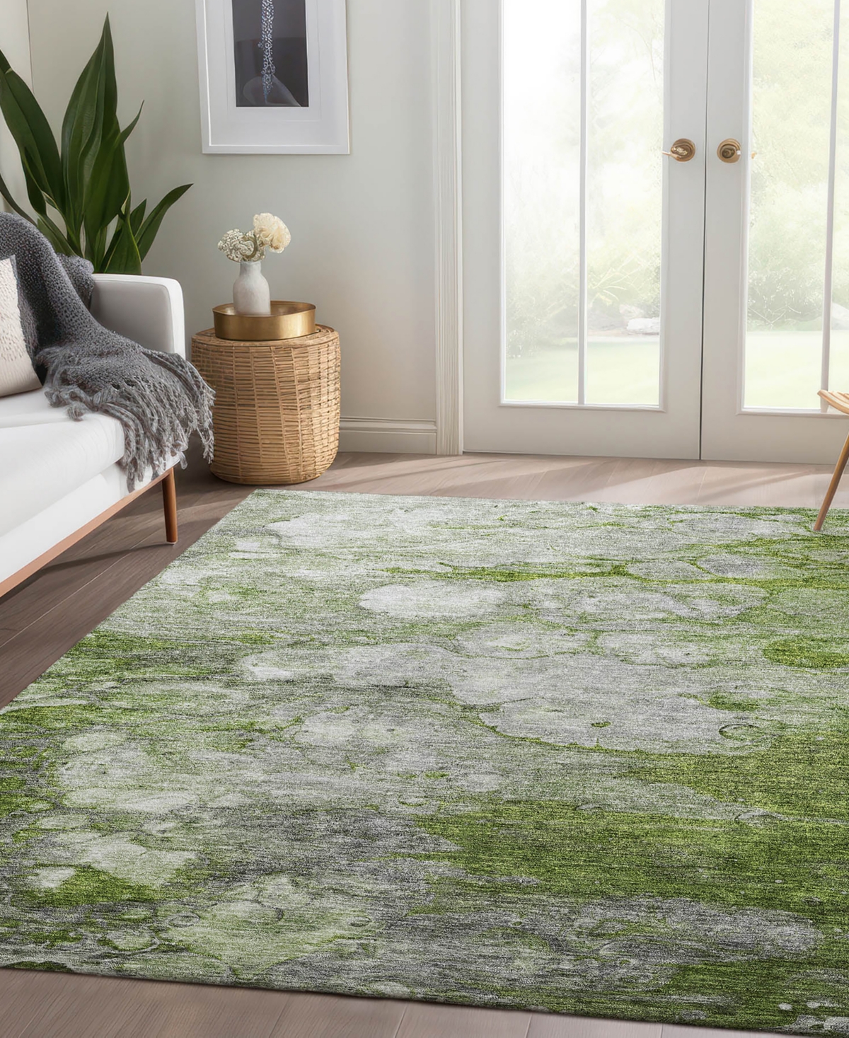 Addison Chantille Acn698 5'x7'6" Area Rug In Olive