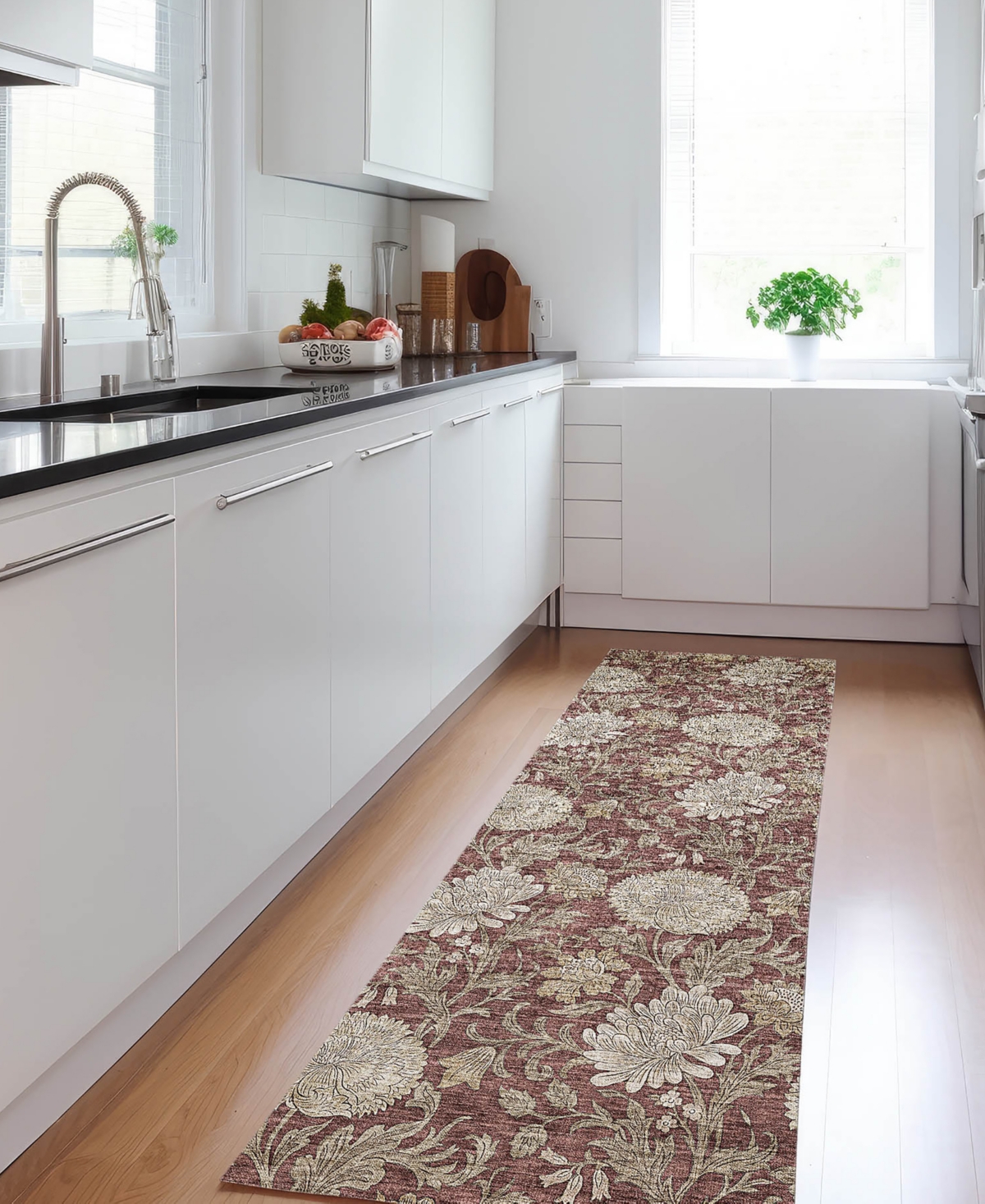 Addison Chantille Acn677 2'3"x7'6" Runner Area Rug In Mauve