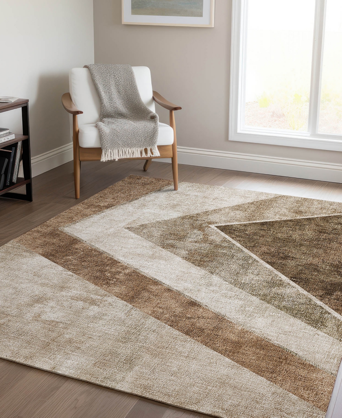 Addison Chantille Acn671 5'x7'6" Area Rug In Brown