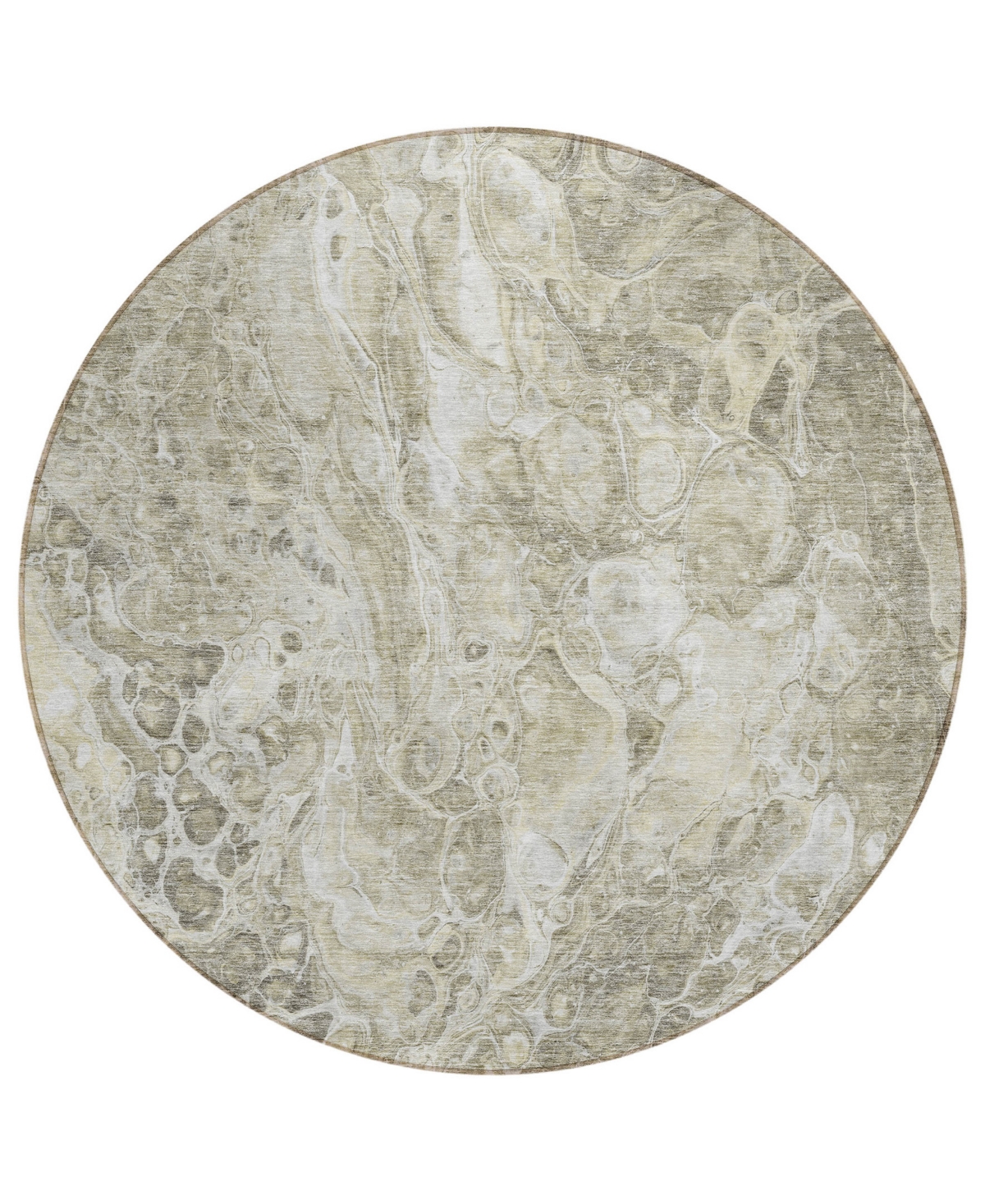 Addison Chantille Acn670 8'x8' Round Area Rug In Tan