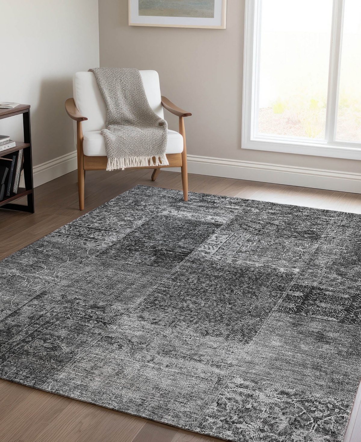 Addison Chantille Machine Washable Acn669 5'x7'6" Area Rug In Gray