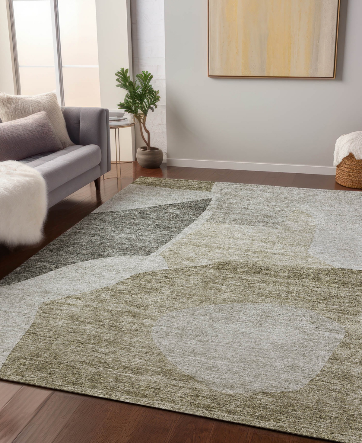 Addison Chantille Acn665 2'6"x3'10" Area Rug In Taupe