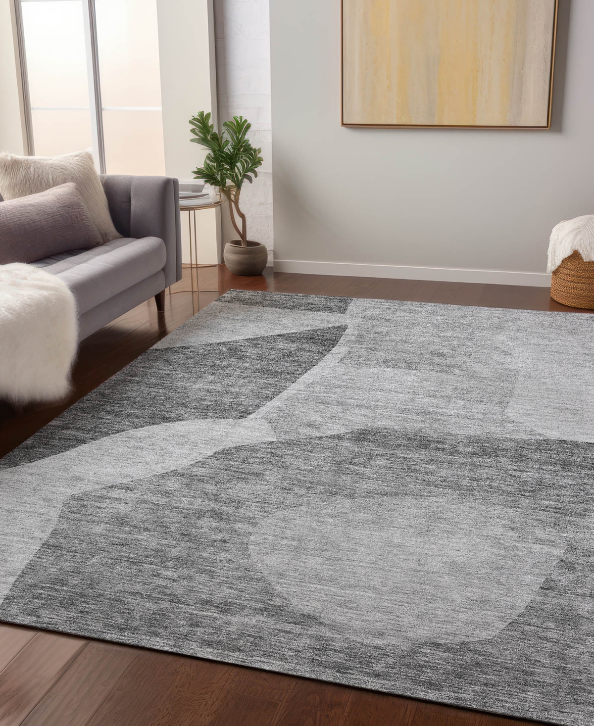 Addison Chantille Acn665 8'x10' Area Rug In Silver