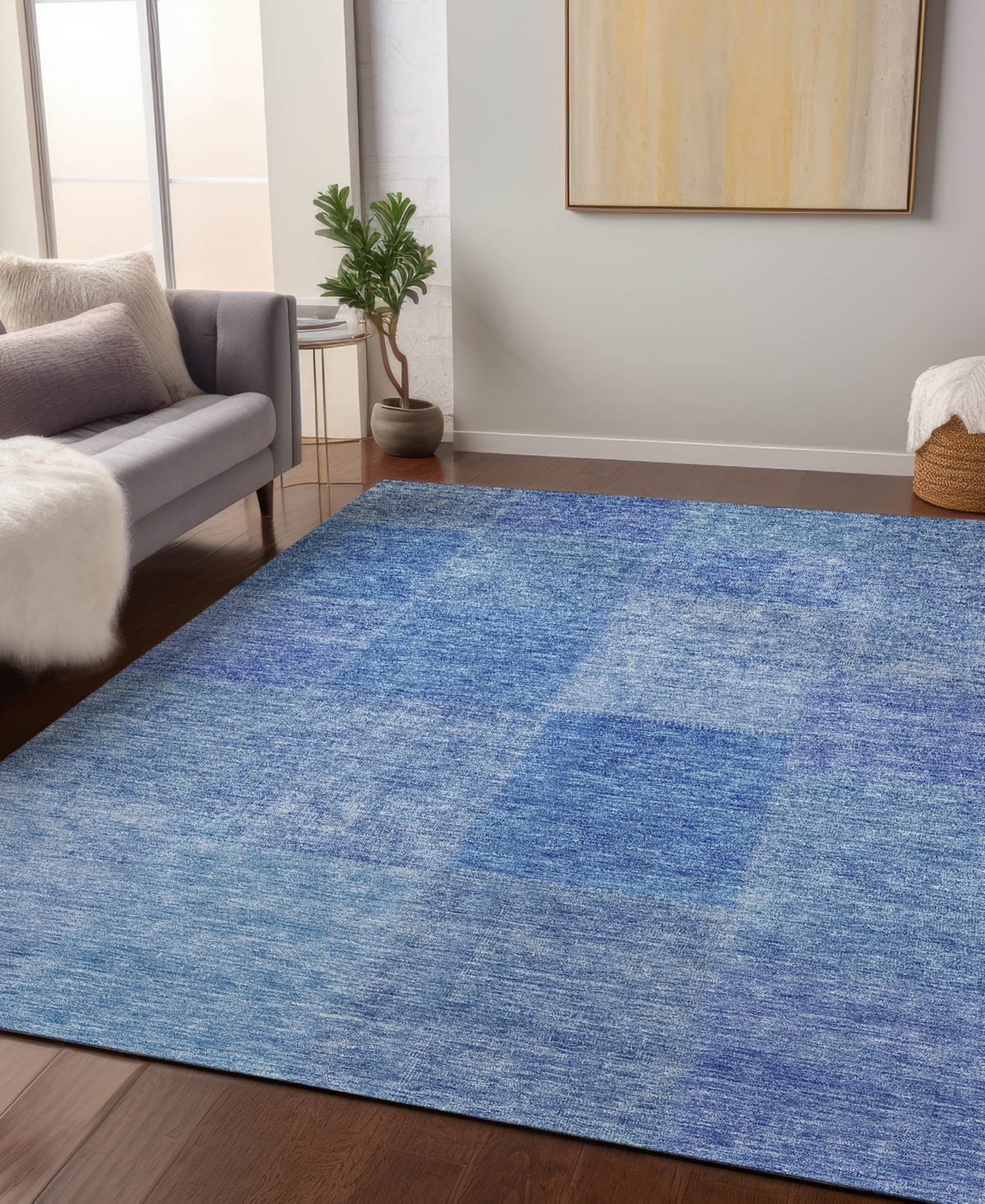 Addison Chantille Acn664 5'x7'6" Area Rug In Denim