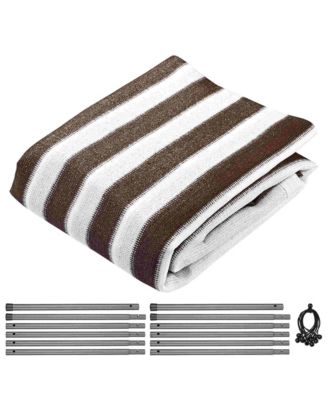 8x10 Ft Universal Pergola Canopy Replacement Cover Sun Shade Rod Pocket Garden