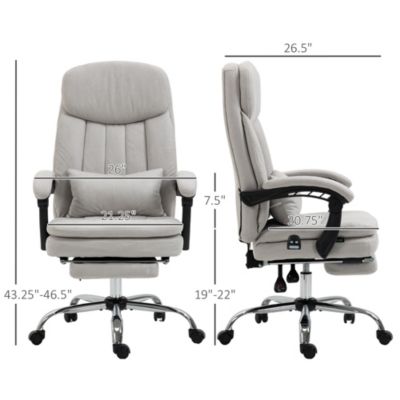 Reclining Vibration Massage Office Chair with Heat, Pillow