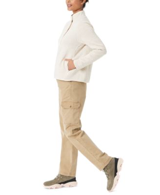 Women's Mixed-Media Mock-Neck Sweatshirt