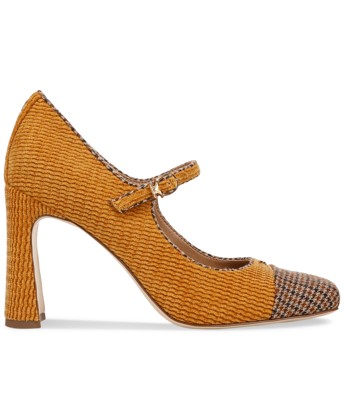 Circus Ny by Sam Edelman Elora Blade-Heel Capped-Toe Mary Jane Pumps -Chestnut Tweed Multi
