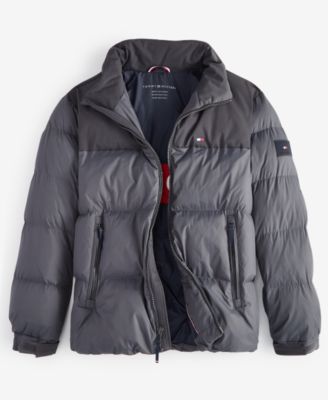 Men's Mixed-Media Puffer Jacket