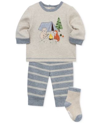 Little Me - Baby Boys Campsite Top, Joggers & Socks Set