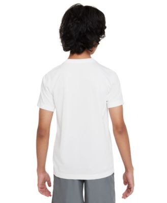 Big Kids' Legend Swoosh-Logo Crewneck Dri-FIT T-Shirt