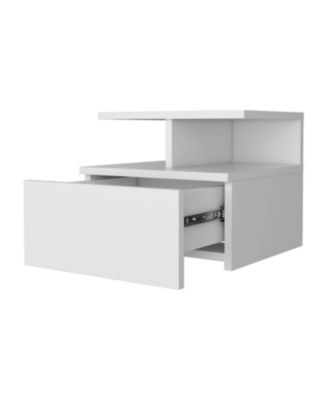 Augusta Floating Nightstand with 2-Tier Shelf and 1-Drawer