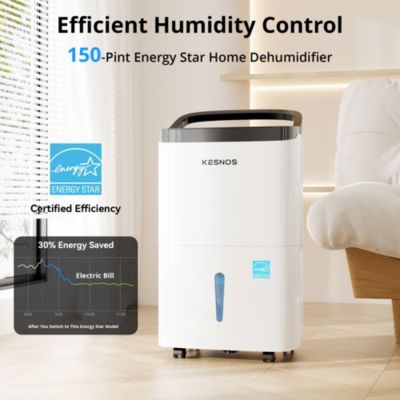 150 Pint 7,000 Sq. Ft Energy Star Dehumidifier for Extra Large Rooms & Basements