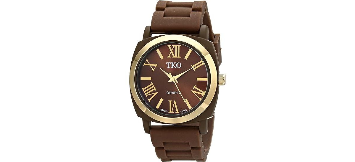 Women's Brown Milano Iii Analog Display Quartz Watch with Flexible Rubber Band - Brown