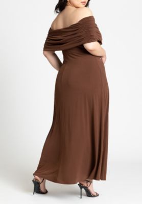Women's Plus Size Off The Shoulder Maxi Dress