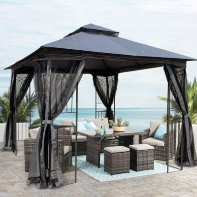Streamdale 10x10 Patio Gazebo Canopy with Mosquito Net