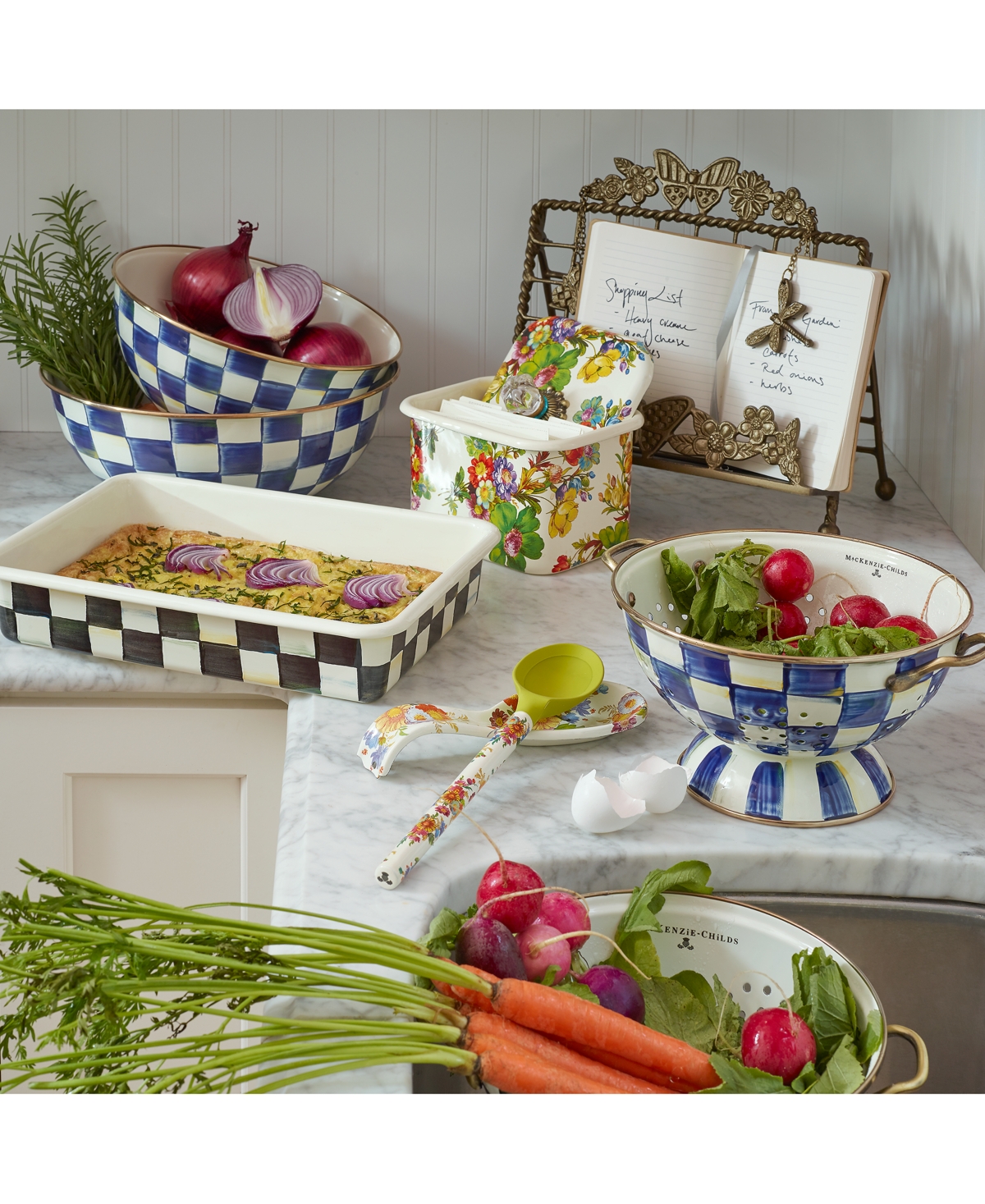 MACKENZIE-CHILDS ROYAL CHECK EXTRA-LARGE EVERYDAY BOWL, 192-OZ. 