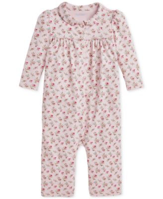 Baby Girl Cotton Floral Coverall