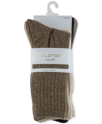 Women's 6-Pack Casual Ribbed Crew Socks