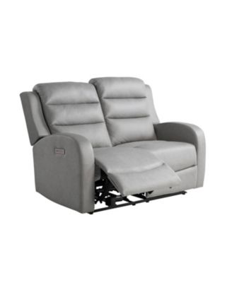 54.7"W Polyester Akron Power Reclining Loveseat