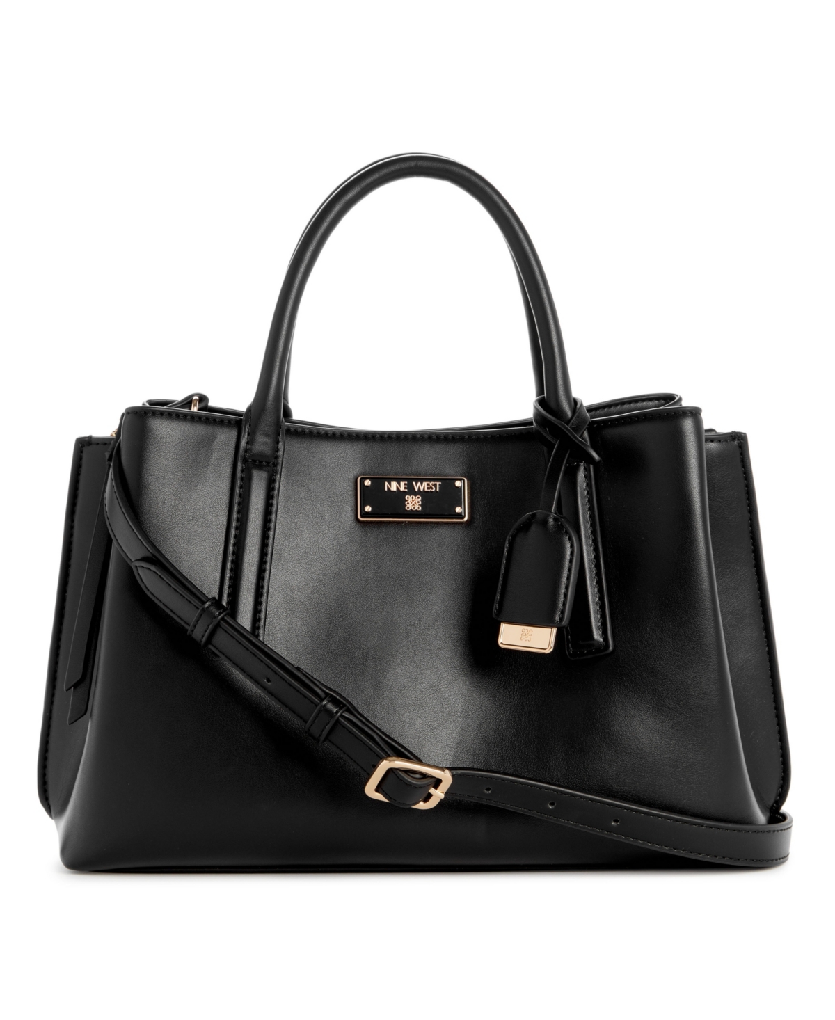 Nine West Leonel 3 Comp Satchel Bag In Black