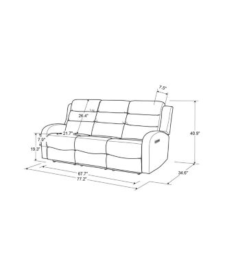 77.2"W Polyester Akron Power Reclining Sofa